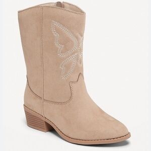 Embroidered Side-Zip Western Boots for Girls